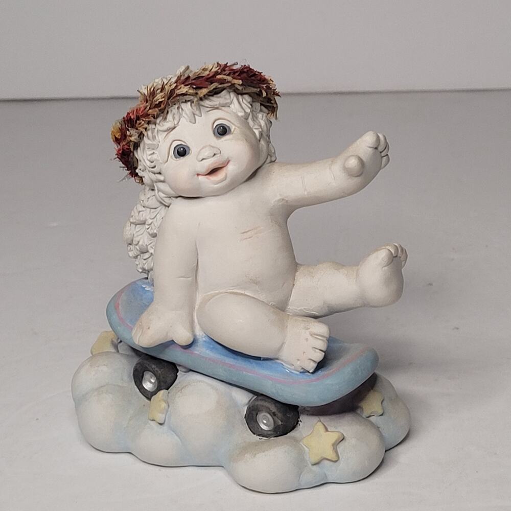 Dreamsicles Skateboard Heaven Cherub Figurine Signed Kristin 2000
